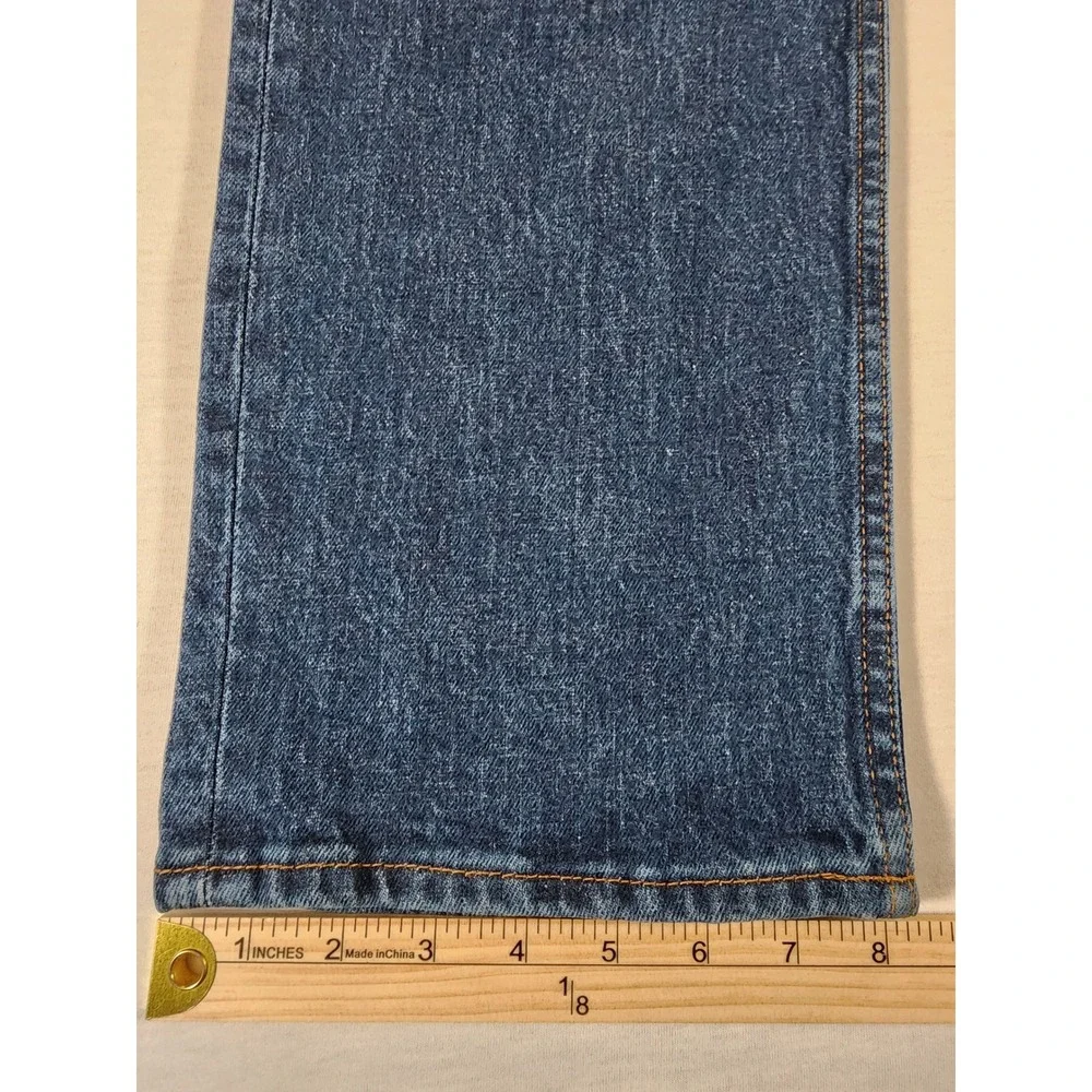 Abercrombie & Fitch Womens 32/14R 90s Straight Ultra High Rise Denim Blue Jeans - Picture 3 of 9